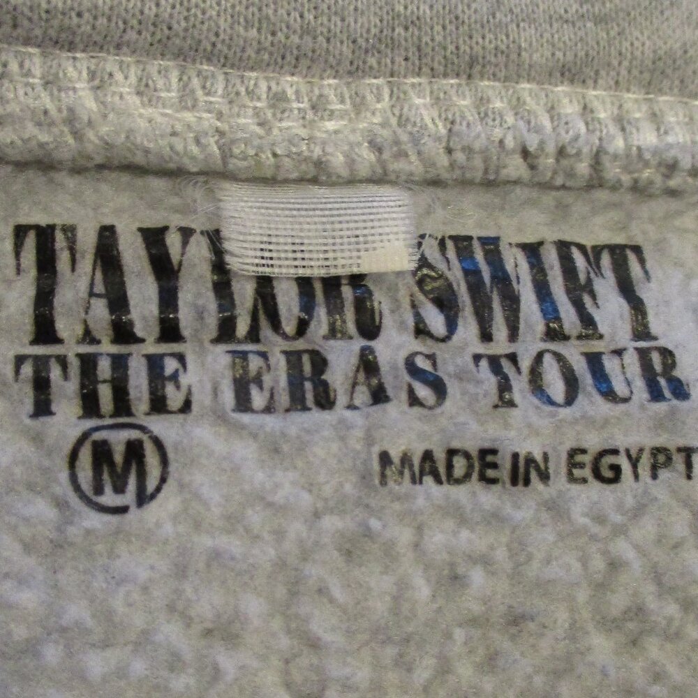 Taylor Swift Sweatshirt Era Tour Woman Medium Gray Black Blue Long Sleeve - Picture 13 of 13